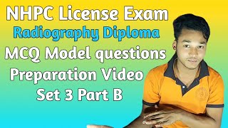 Nhpc License exam preparation mcq model Questions 2080  nhpc Radiography question answer video [upl. by Eicak]