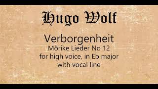 Verborgenheit high voice with vocal line [upl. by Krever546]