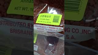 The SEASONING Annatto Seed or ASUETE which I use in my cooking is expensive for 799 per small bag [upl. by Ursulina]