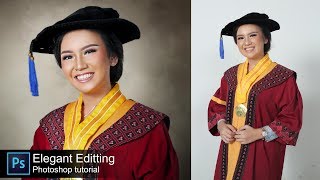 CARA EDIT FOTO  menghaluskan muka  ganti background  color corection  TUTORIAL PHOTOSHOP [upl. by Lagasse]