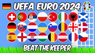 Beat The Keeper  UEFA EURO 2024  Algodoo Marble Race [upl. by Nalro]