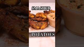 Smashed potaoes 😄smashedpotatoes food [upl. by Hogarth]