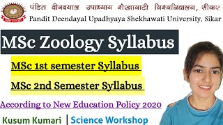 MSc Zoology Syllabus According to NEP 2020  Shekhawati University  Sikar MSc 1st and 2nd semester [upl. by Eusoj]