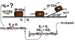 Physics 10 Momentum and Impulse 8 of 30 Conservation of Momentum and Energy 2 part problem [upl. by Iphigeniah780]