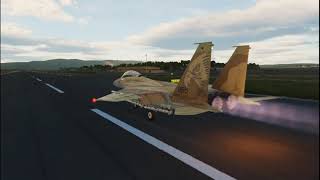 DCS World Open Beta 29 Syria F15E Strike Eagle Base Defense Intercept [upl. by Baudoin]