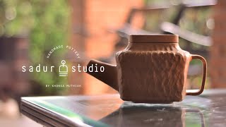 How I Make a Handmade Teapot Without Pottery Wheel — A Pinch Teapot Tutorial [upl. by Jerome]