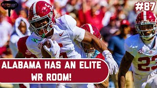 Alabama Football Has ELITE Receivers Germie Bernard is a STANDOUT  Elephant in the Room Ep 87 [upl. by Esinart85]