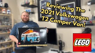 Reviewing The Lego Icons Volkswagen T2 Camper Van This Is Actually A HUGE Set [upl. by Yniatirb]