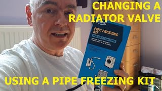 Changing a radiator valveTRV using a pipe freezing kit and without draining down the entire system [upl. by Bocaj]