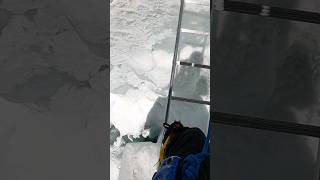 Crossing Crevasses on Everest route everest glacier climbing [upl. by Uri]