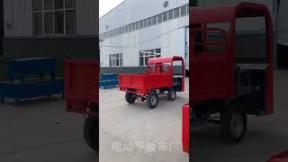 electric flat car factorySteering wheel dump flatbed truckOne machine with multiple uses saving [upl. by Rida]