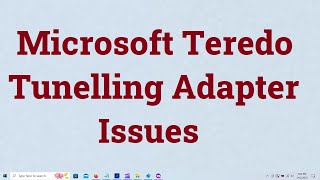 Microsoft Teredo Tunneling Adapter not working  Simple FIX [upl. by Henri489]