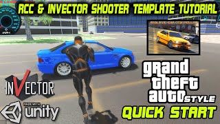 Realistic Car Controller amp Invector Shooter Template Quick Start Tutorial  2021  GTA Style Game [upl. by Georgie759]