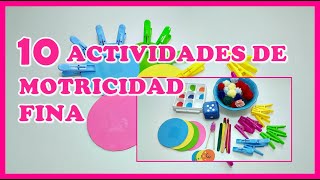 10 ACTIVIDADES DE PSICOMOTRICIDAD FINA DE 3 A 6 AÑOS [upl. by Teddie]