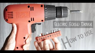 Electric Screwdriver  Power Screw Driver  How To Use [upl. by Ailedua]