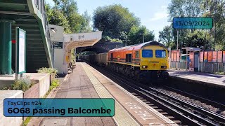 59102 passes Balcombe on 6O68 from Westbury to Crawley 77 minutes late [upl. by Hildie]