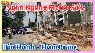 Cập nhật Metro số 2 Bến Thành amp Tham Lương  Cảnh ế ẩm và ngổn ngang trên đường CMT8 [upl. by Ttennaj661]