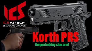 ICS Korth GBB pistol  Unique looking sidearm [upl. by Ardnnek]