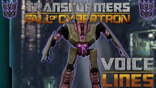 Transformers Fall of Cybertron  Decepticon Sniper Voice Lines [upl. by Mindy202]