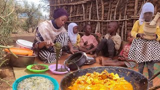 African village food cooking Village food for lunch [upl. by Lekar]