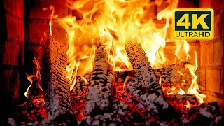 🔥 FIREPLACE Ultra HD 4K Fireplace with Crackling Fire Sounds Fireplace Burning Fire Background [upl. by Joshi]