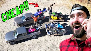 Buying EVERY Used Snowmobile We Find in 24 Hours  FOR CHEAP [upl. by Ienttirb]