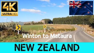 Winton to Mataura Southland  🇳🇿New Zealand 4K 60p [upl. by Inaluiak]