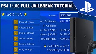 PS4 1100 Full Jailbreak Tutorial  How to Update Then Jailbreak amp Load GoldHEN [upl. by Bilac]