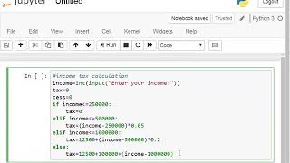 Income tax calculation program in Python [upl. by Selec]