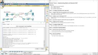 9236 Packet Tracer  Implementing Static and Dynamic NAT [upl. by Gillett]