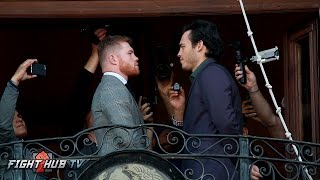 Canelo Alvarez vs Julio Cesar Chavez Jr FULL Los Angeles Face Off Video [upl. by Oiziruam]