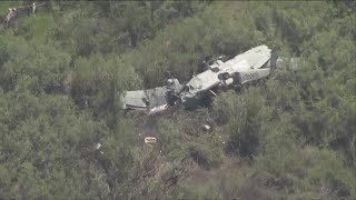 New video shows plane crash along I25 near Larkspur [upl. by Nelehyram]