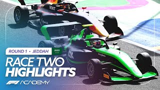 Race Two Highlights  2024 Jeddah  F1 Academy [upl. by Laehctim]