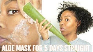 I Used Fresh Aloe Vera on My Face for 5 DAYS amp THIS HAPPENED [upl. by Morly]