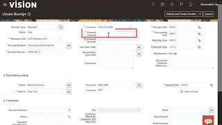 Receivables  Create and Apply a Receipt [upl. by Spaulding]