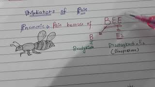 Mediators of pain with super easy mnemonic [upl. by Sirama]