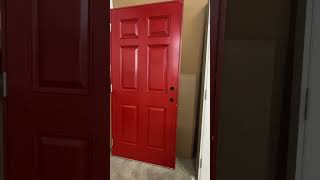 Ruby Red Painted Plastpro Hurricane Impact Fiberglass Door [upl. by Ylluz]