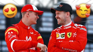 Sebastian Vettel and Mick Schumacher Moments [upl. by Merc]