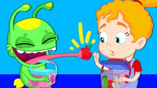 Alimentación saludable para niños con Groovy el Marciano videos educativos amp canciones [upl. by Meldon814]