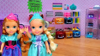 Shopping for school supplies 2022  Elsa and Anna toddlers  Snow White  store [upl. by Sion778]