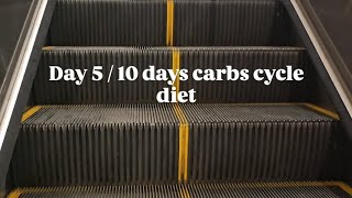 Carb cycle diet Day 5 motivation bodybuilding gym fitness weightlossjourney workout [upl. by Vonni]