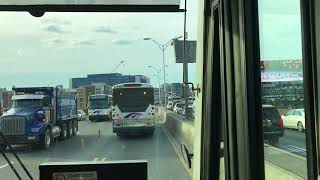 A Ride on the The Lincoln Tunnel Exclusive Bus Lane leading to New York City [upl. by Oriaj]