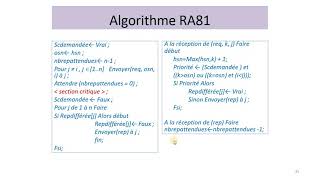 Systèmes Répartis  13  Algorithme de Ricart amp Agrawala RA 81 [upl. by Akemaj566]