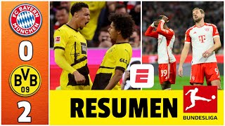 DE MAL EN PEOR Bayern Munich no pudo con el Borussia Dortmund y cayó duramente por 02  Bundesliga [upl. by Eemaj]