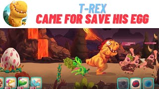 Dino bash 🦖  unbeatable fights  Trex came to save his egg 🥚  dinobash  gameplay [upl. by Abibah]