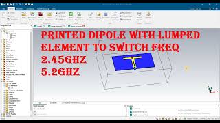 dual band printed dipole antenna in cst [upl. by Alpert146]