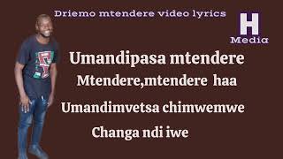 Driemo mtendere video lyrics by Bahildah from H MEDIA production [upl. by Hajar]