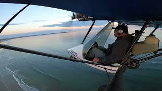 Flightstar Ultralight  Old Orchard Beach with Roger and his Kolb Ultralight Sunset Beaches [upl. by Lamoureux]