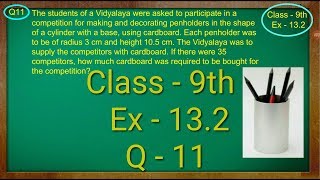 Class 9th  Ex  132 Q 11  Surface Areas and Volumes  CBSE NCERT [upl. by Trescha]