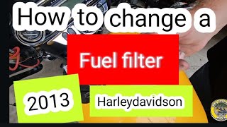 2013 Harley Davidson fuel filter replacement 251 [upl. by Reba107]